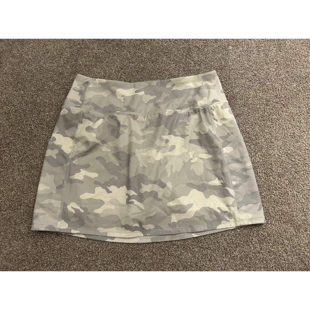 Avia Athletic Skort Womens Small 4-6 Grey Camo Excellent Perforated Tennis Golf